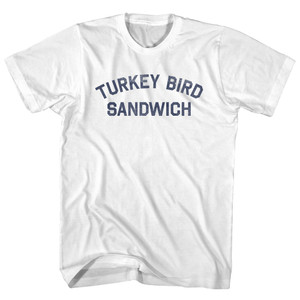 Turkey Bird Sandwich Adult Cotton T-shirt - White Turkey Bird Sandwich Adult Cotton T-shirt - White