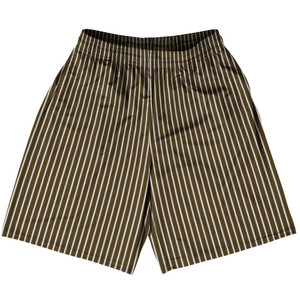 Pinstripes Basketball Practice Shorts Made In USA - Brown Dark and White Pinstripes Basketball Practice Shorts Made In USA - Brown Dark and White