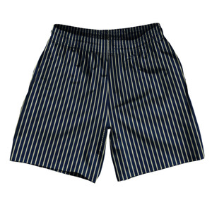 Pinstripes Soccer Shorts Made In USA - Blue Navy and Vegas Gold Pinstripes Soccer Shorts Made In USA - Blue Navy and Vegas Gold