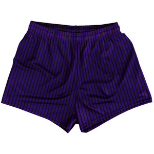 Purple Lakers And Black Quad Color Womens & Girls Sport Shorts End