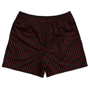Pinstripes Rugby Shorts Made In USA - Black and Red Dark Pinstripes Rugby Shorts Made In USA - Black and Red Dark