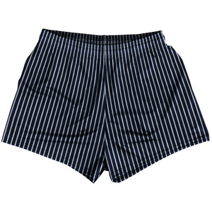 Pinstripes Womens & Girls Sport Shorts End Made In USA - Blue Navy and White Pinstripes Womens & Girls Sport Shorts End Made In USA - Blue Navy and White
