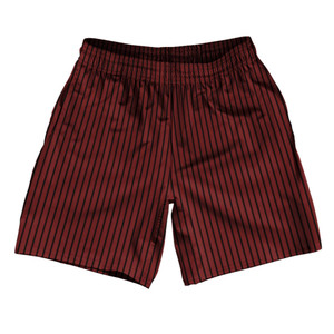 Pinstripes Athletic Running Fitness Exercise Shorts 7" Inseam Shorts Made In USA - Red Maroon and Black Pinstripes Athletic Running Fitness Exercise Shorts 7" Inseam Shorts Made In USA - Red Maroon and Black