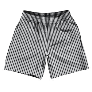 Pinstripes Athletic Running Fitness Exercise Shorts 7" Inseam Shorts Made In USA - Grey Medium and Blac Pinstripes Athletic Running Fitness Exercise Shorts 7" Inseam Shorts Made In USA - Grey Medium and Blac