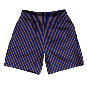Pinstripes Soccer Shorts Made In USA - Blue Royal and Tennessee Orange Pinstripes Soccer Shorts Made In USA - Blue Royal and Tennessee Orange