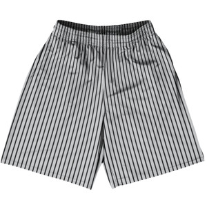 Pinstripes Basketball Practice Shorts Made In USA - Grey Medium and Blac Pinstripes Basketball Practice Shorts Made In USA - Grey Medium and Blac