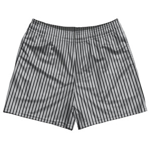 Pinstripes Rugby Shorts Made In USA - Grey Medium and Blac Pinstripes Rugby Shorts Made In USA - Grey Medium and Blac