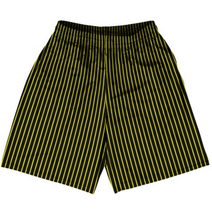 Pinstripes Basketball Practice Shorts Made In USA - Black and Yellow Pinstripes Basketball Practice Shorts Made In USA - Black and Yellow