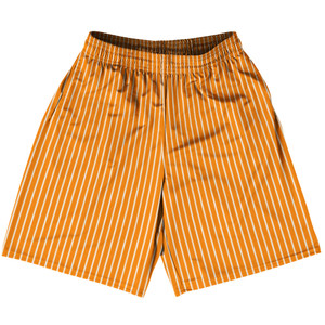 Pinstripes Basketball Practice Shorts Made In USA - Orange Tennessee and White Pinstripes Basketball Practice Shorts Made In USA - Orange Tennessee and White