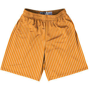 Pinstripes Lacrosse Shorts Made In USA - Orange Tennessee and White Pinstripes Lacrosse Shorts Made In USA - Orange Tennessee and White