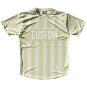 Pinstripes Custom Finish Line Running Shirt Track Cross Made In USA - Vegas Gold and White Pinstripes Custom Finish Line Running Shirt Track Cross Made In USA - Vegas Gold and White