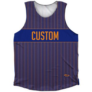 Pinstripes Custom Finish Line Athletic Tank Top - Blue Royal and Tennessee Orange Pinstripes Custom Finish Line Athletic Tank Top - Blue Royal and Tennessee Orange