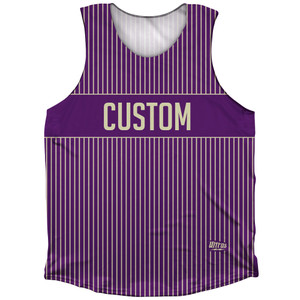 Pinstripes Custom Finish Line Athletic Tank Top - Purple Medium and Vegas Gold Pinstripes Custom Finish Line Athletic Tank Top - Purple Medium and Vegas Gold