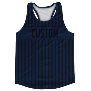 Pinstripes Custom Finish Line Running Track Tops Made In USA - Blue Navy and Black Pinstripes Custom Finish Line Running Track Tops Made In USA - Blue Navy and Black