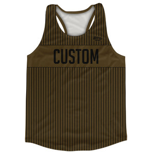 Pinstripes Custom Finish Line Running Track Tops Made In USA - Brown Dark and Black Pinstripes Custom Finish Line Running Track Tops Made In USA - Brown Dark and Black