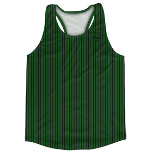 Pinstripes Running Track Tops Made In USA - Green Hunter and Black Pinstripes Running Track Tops Made In USA - Green Hunter and Black