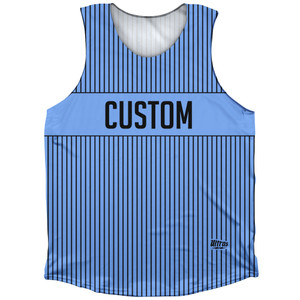Pinstripes Custom Finish Line Athletic Tank Top - Blue Carolina and Black Pinstripes Custom Finish Line Athletic Tank Top - Blue Carolina and Black