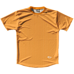 Pinstripes Running Shirt Track Cross Made In USA - Orange Tennessee and White Pinstripes Running Shirt Track Cross Made In USA - Orange Tennessee and White