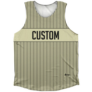Pinstripes Custom Finish Line Athletic Tank Top - Vegas Gold and Black Pinstripes Custom Finish Line Athletic Tank Top - Vegas Gold and Black