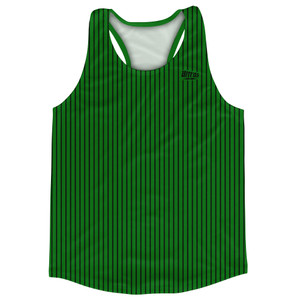 Pinstripes Running Track Tops Made In USA - Green Kelly and Black Pinstripes Running Track Tops Made In USA - Green Kelly and Black
