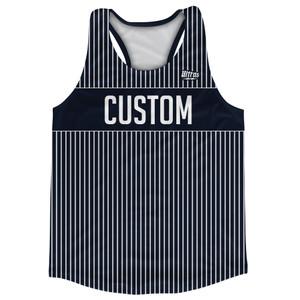 Pinstripes Custom Finish Line Running Track Tops Made In USA - Blue Navy Almost Black and White Pinstripes Custom Finish Line Running Track Tops Made In USA - Blue Navy Almost Black and White