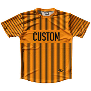 Pinstripes Custom Finish Line Running Shirt Track Cross Made In USA - Orange Tennessee and Black Pinstripes Custom Finish Line Running Shirt Track Cross Made In USA - Orange Tennessee and Black