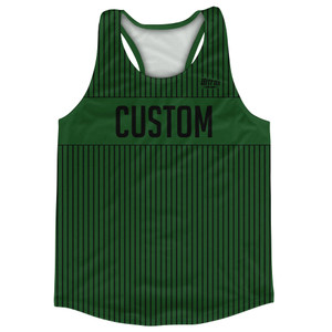 Pinstripes Custom Finish Line Running Track Tops Made In USA - Green Hunter and Black Pinstripes Custom Finish Line Running Track Tops Made In USA - Green Hunter and Black