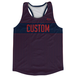 Pinstripes Custom Finish Line Running Track Tops Made In USA - Blue Navy and Red Pinstripes Custom Finish Line Running Track Tops Made In USA - Blue Navy and Red