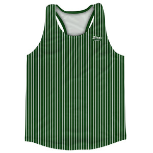 Pinstripes Running Track Tops Made In USA - Green Forest and White Pinstripes Running Track Tops Made In USA - Green Forest and White