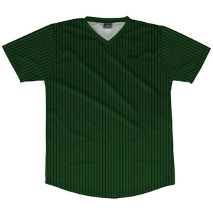 Pinstripes Soccer Jersey Made In USA - Green Forest and Black