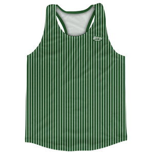 Pinstripes Running Track Tops Made In USA - Green Hunter and White Pinstripes Running Track Tops Made In USA - Green Hunter and White