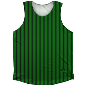 Pinstripes Athletic Tank Top - Green Kelly and Black