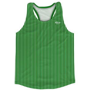 Pinstripes Running Track Tops Made In USA - Green Kelly and White Pinstripes Running Track Tops Made In USA - Green Kelly and White