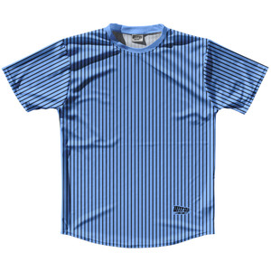 Pinstripes Running Shirt Track Cross Made In USA - Carolina and Black Pinstripes Running Shirt Track Cross Made In USA - Carolina and Black
