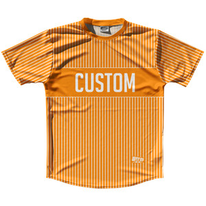 Pinstripes Custom Finish Line Running Shirt Track Cross Made In USA - Orange Tennessee and White Pinstripes Custom Finish Line Running Shirt Track Cross Made In USA - Orange Tennessee and White