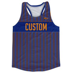 Pinstripes Custom Finish Line Running Track Tops Made In USA - Blue Royal and Tennessee Orange Pinstripes Custom Finish Line Running Track Tops Made In USA - Blue Royal and Tennessee Orange