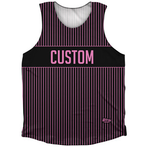 Pinstripes Custom Finish Line Athletic Tank Top - Black and Bright pink. Pinstripes Custom Finish Line Athletic Tank Top - Black and Bright pink.