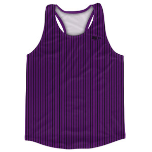 Pinstripes Running Track Tops Made In USA - Purple Medium and Black Pinstripes Running Track Tops Made In USA - Purple Medium and Black