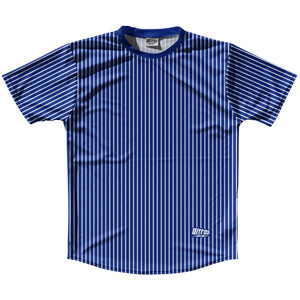 Pinstripes Running Shirt Track Cross Made In USA - Blue Royal and White Pinstripes Running Shirt Track Cross Made In USA - Blue Royal and White