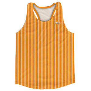 Pinstripes Running Track Tops Made In USA - Orange Tennessee and White Pinstripes Running Track Tops Made In USA - Orange Tennessee and White
