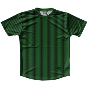 Pinstripes Running Shirt Track Cross Made In USA - Green Hunter and Black Pinstripes Running Shirt Track Cross Made In USA - Green Hunter and Black