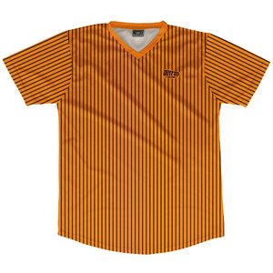 Pinstripes Soccer Jersey Made In USA - Orange Tennessee and Black Pinstripes Soccer Jersey Made In USA - Orange Tennessee and Black