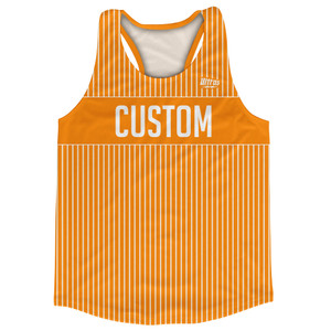 Pinstripes Custom Finish Line Running Track Tops Made In USA - Orange Tennessee and White Pinstripes Custom Finish Line Running Track Tops Made In USA - Orange Tennessee and White