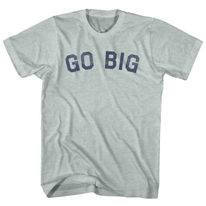 Go Big Adult Tri-Blend T-shirt - Athletic Cool Grey
