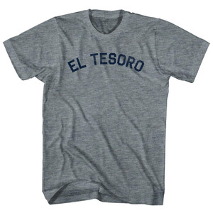 El Tesoro Womens Tri-Blend Junior Cut T-Shirt - Athletic Grey