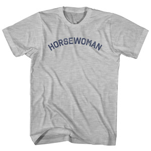 Horsewoman Adult Cotton T-shirt - Grey Heather
