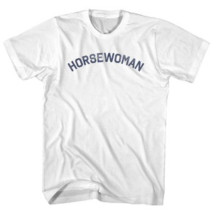 Horsewoman Adult Cotton T-shirt - White