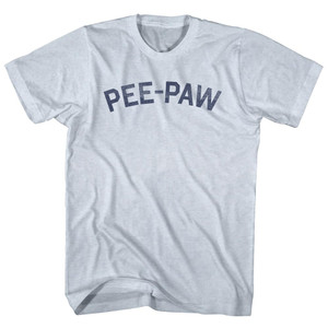 Pee-Paw Adult Tri-Blend T-shirt - Athletic White
