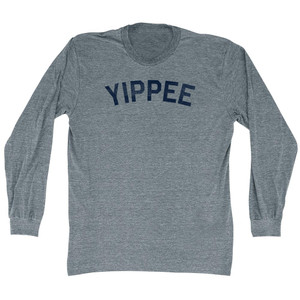 Yippee Adult Tri-Blend Long Sleeve T-shirt - Athletic Grey