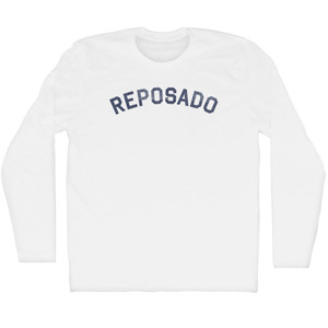Reposado Adult Cotton Long Sleeve T-shirt - White